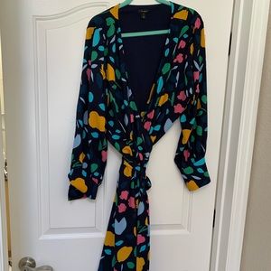 Halogen Fall 2019 Floral wrap dress